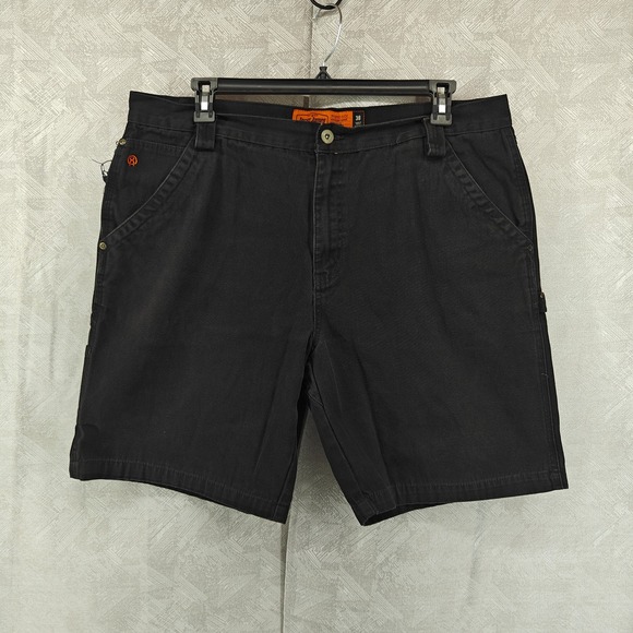 Jesse James Industrial Workwear Other - Jesse James Industrial Workwear Shorts Men 38 Black Washed Duck Canvas Carpenter
